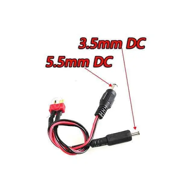 T-type to 5.5mm + 3.5 DC connector 20cm