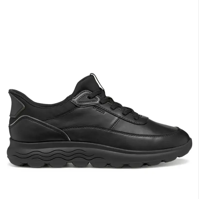 Γυναικεία Ανατομικά Δερμάτινα Sneakers Geox Spherica D567MB 00085 C9999 Μαύρα Μαύρο - 37