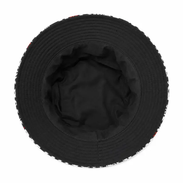 Ghetto Black Bucket Hat with Ghost Pattern 2