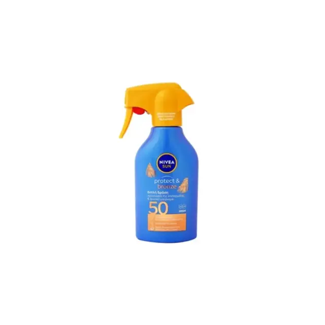 Nivea Sun Protect & Bronze Trigger Spray Αντηλιακό Σπρέι Μαυρίσματος SPF50, 250ml