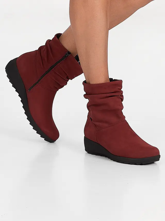 Mephisto Μποτάκια Γυναικείο δέρμα Nubuck Κόκκινο MEP/AGATHA WINE - 37 2