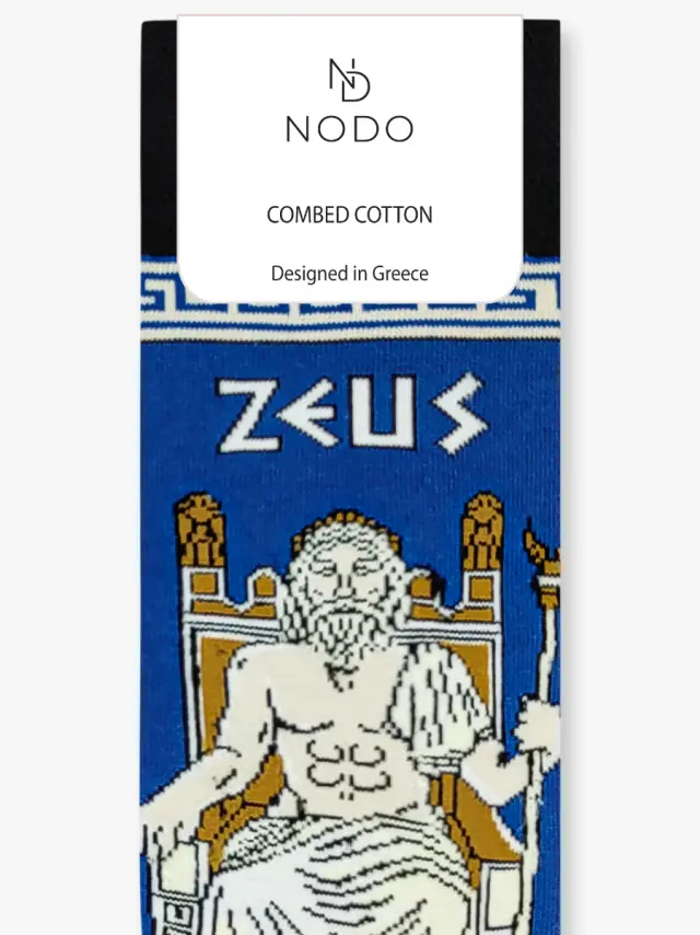 Κάλτσα Βαμβακερή με Σχέδια Statue of Zeus at Olympia NODO 3