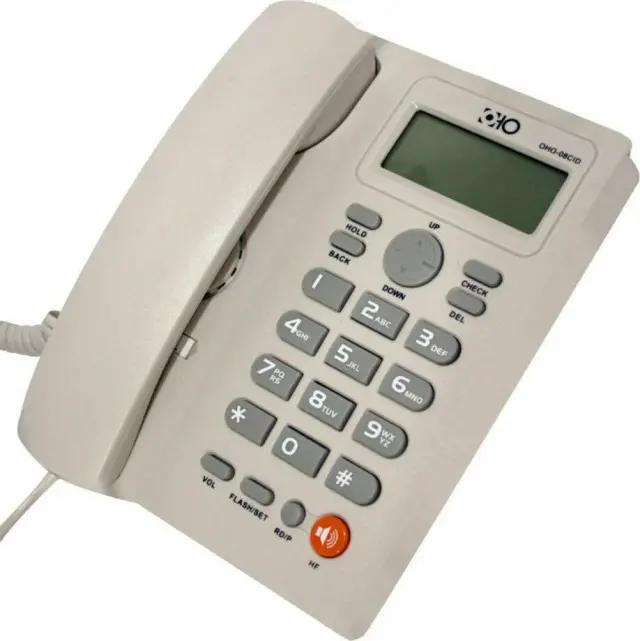 OHO-08CID Ενσύρματο Τηλέφωνο Γραφείου Λευκό 2