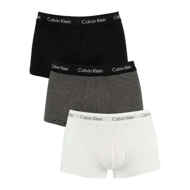 Calvin Klein Ανδρικό Boxer Stripes - Τριπλό Πακέτο, Χρώμα White- B&W Stripe- Black