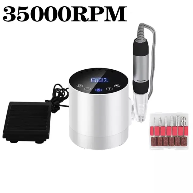 Επαγγελματικός τροχός νυχιών με οθόνη 50W 35000rpm HD LCD - BQ213 ΑΣΠΡΟ