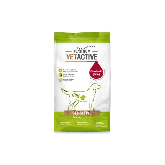 Platinum Vetactive Sensitive Μαγειρευτή Ξηρά Τροφή Με Γαλοπούλα 1.5Kg Μονόχρωμο