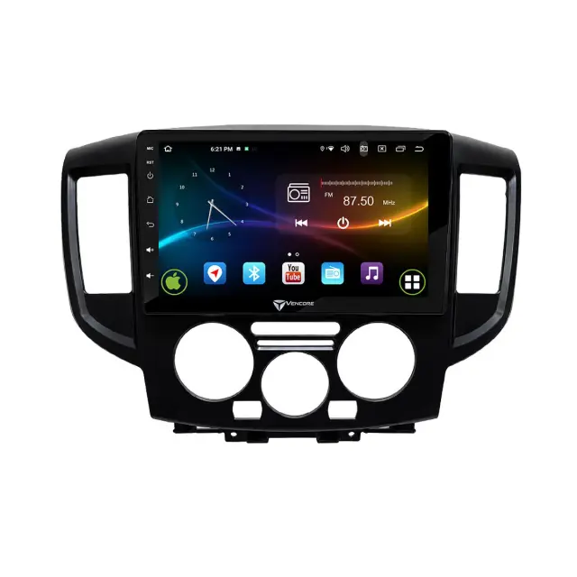 VenCore Οθόνη Multimedia Android 15 9" 9109A MTK6762 Octa-Core 2GB/32GB IPS με Πρόσοψη, CarPlay, Android Auto και Υποστήριξη Κάμερας Οπισθοπορείας AHD για Nissan NV200 2009-2019 – Μαύρη (3236-10007-0391B) 2
