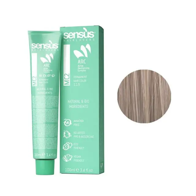 Sensus MC2 Permanent Hair Color 10.24 Very Platinum Brown Blonde 100ml - (μόνιμη βαφή χωρίς αμμωνία πλατινέ ξανθό μαρόν)