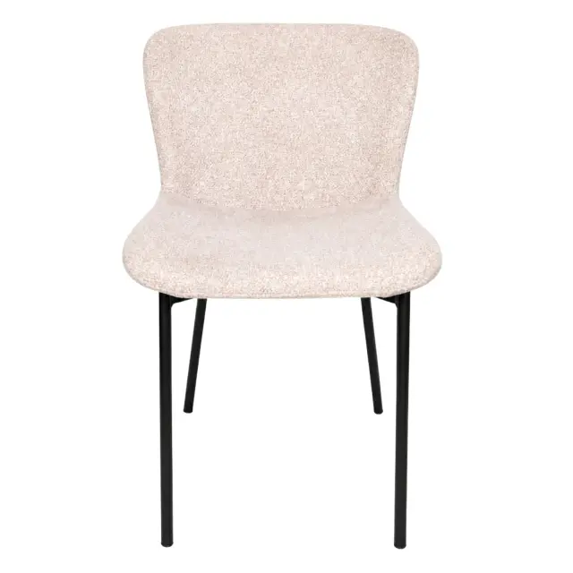 Καρέκλα Livia Unihome Μπεζ/Μαύρο 47x57x84εκ (Σετ 4 τεμαχίων) 2