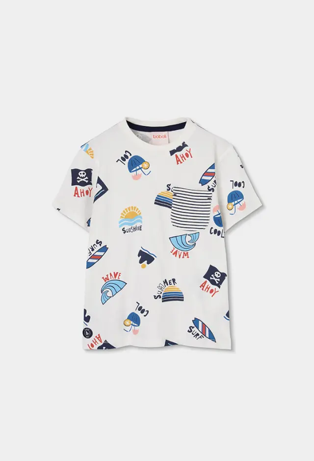 Boboli Knit t-shirt με τύπωμα για αγόρι 503132-9859 - 3