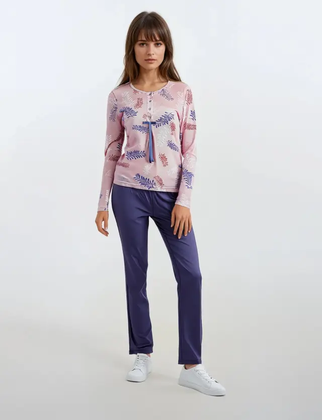 W590 - Type - PYJAMA PURPLE LEAVES 2