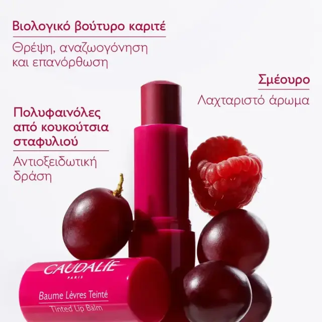 Caudalie | Tinted Lip Balm Ενυδατικό Στικ για τα Χείλη με Χρώμα & Άρωμα Σμέουρου | 4.5gr 2