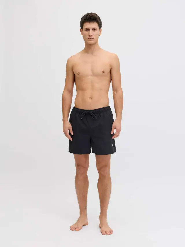 JPSTMAUI TROPIC SOLID SWIM SHORTS REG SN Black 2