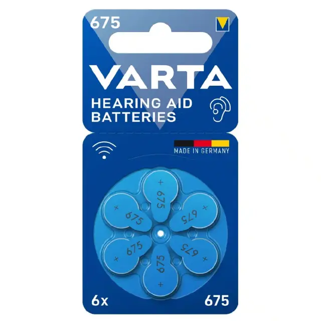 Μπαταρίες Ακουστικών Βαρηκοΐας Varta No 675 PR675 PR44 ZA675
