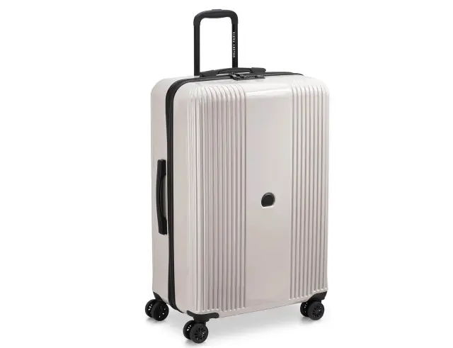 Βαλίτσα Delsey Paris με χωρητικότητα 101L, τηλεσκοπικό χερούλι, κλείδωμα ασφαλείας, 4 ροδάκια και διαστάσεις 50x31.5x77cm - Beige