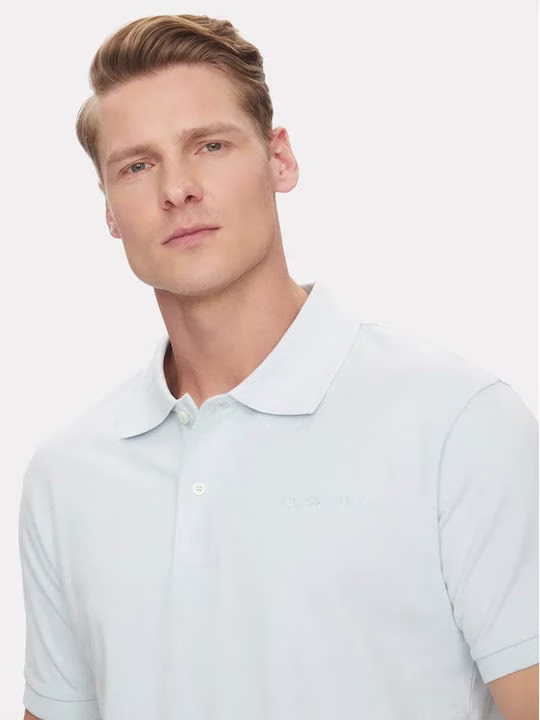 Guess Polo Μπλούζα Κοντομάνικη Γαλάζιο Ανοιχτό Γαλάζιο - M 3