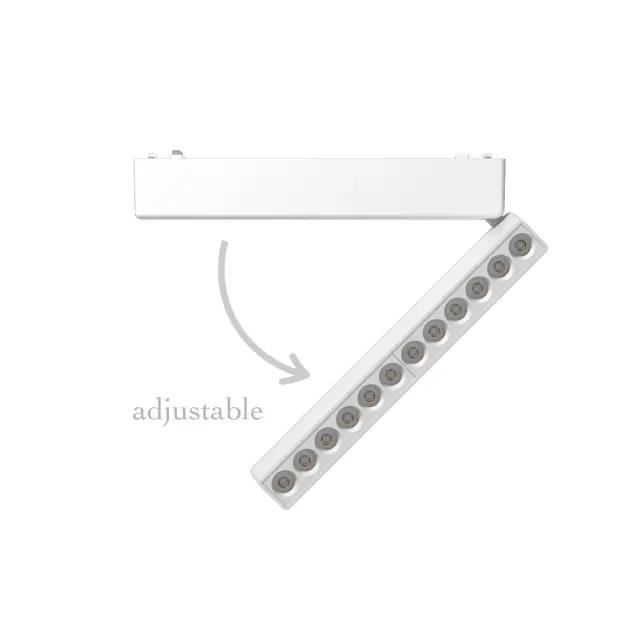 InLight Φωτιστικό LED 12W 3CCT για Ultra-Thin μαγνητική ράγα σε λευκή απόχρωση (by tuya and zigbee) D:23cmX8cm (T04805-WH) 2
