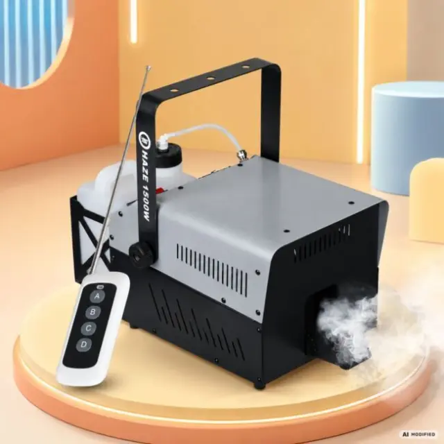 LIGHT4ME HAZE 1500W fog smoke machine generator hazer DMX wireless remote control mounting bracket