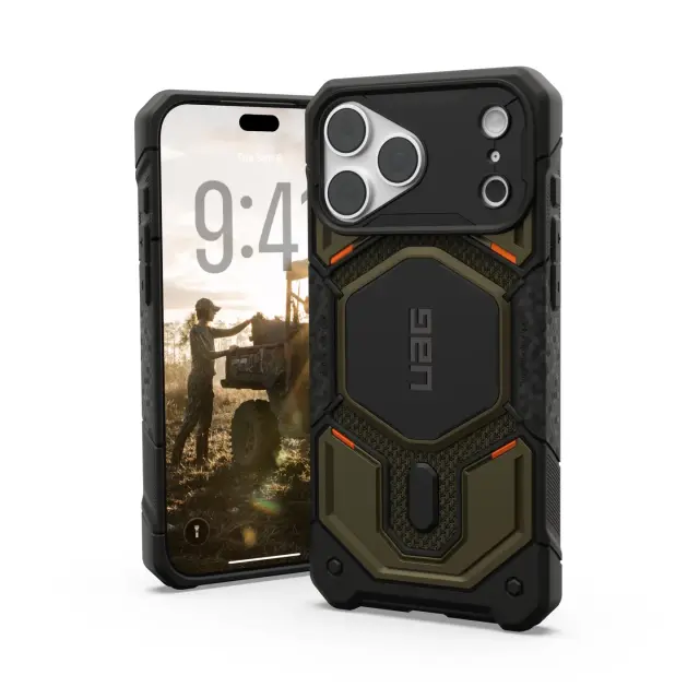 UAG Monarch Pro MagSafe, kevlar element green - iPhone 18 Pro Max/17 Pro Max
