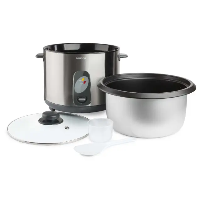 Ατμομάγειρας Ρυζιού Rice Cooker 1,8lt Stainless Steel Sencor SRM 1800SS Ασημί 3
