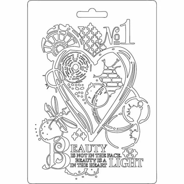 Καλούπι εύκαμπτο A5, 15x21cm, Stamperia, Heart