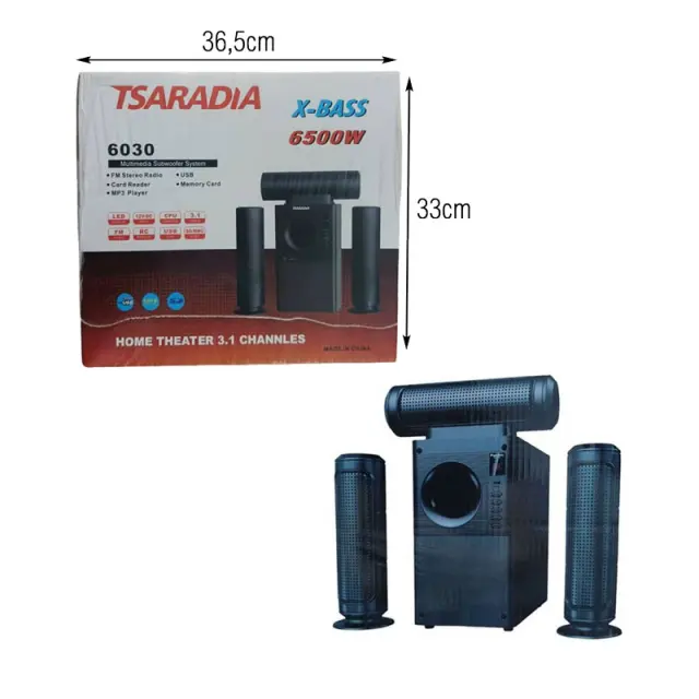 TSARADIA Ηχοσύστημα με τηλεχειριστήριο 6030 - X-BASS 6030 079077 3