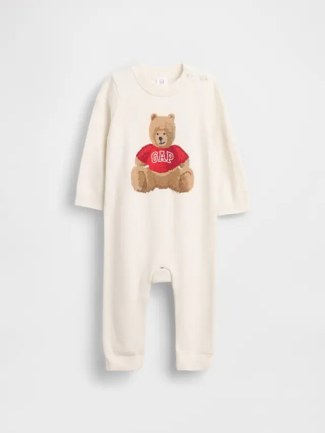 Βρεφικό Brannan Bear Ολόσωμο Πουλόβερ Ivory frost - 18-24M