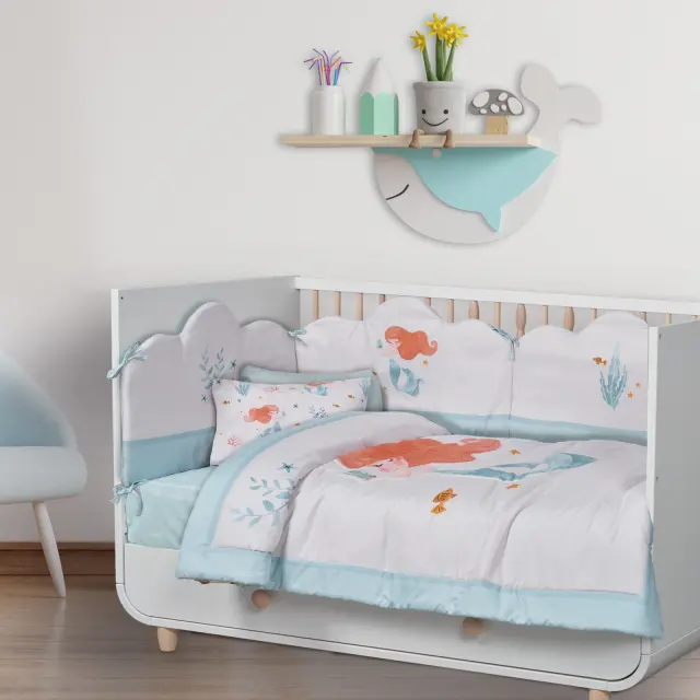 Κουβερλί 110x150 Κούνιας Fun Das Home 4876 Λιλά-Μέντα-Ροζ 100% Microfiber