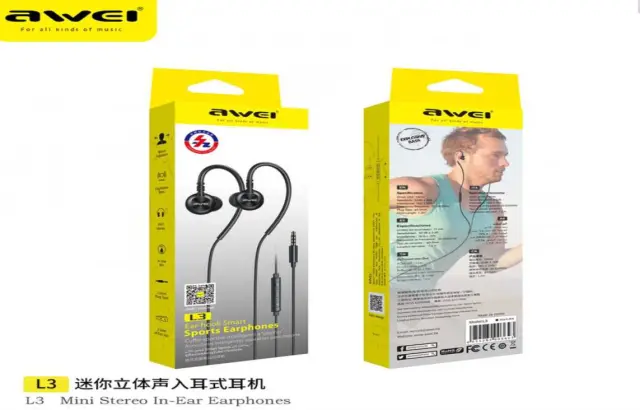 Awei L3 In-ear Handsfree με Βύσμα 3.5mm Μαύρο 2