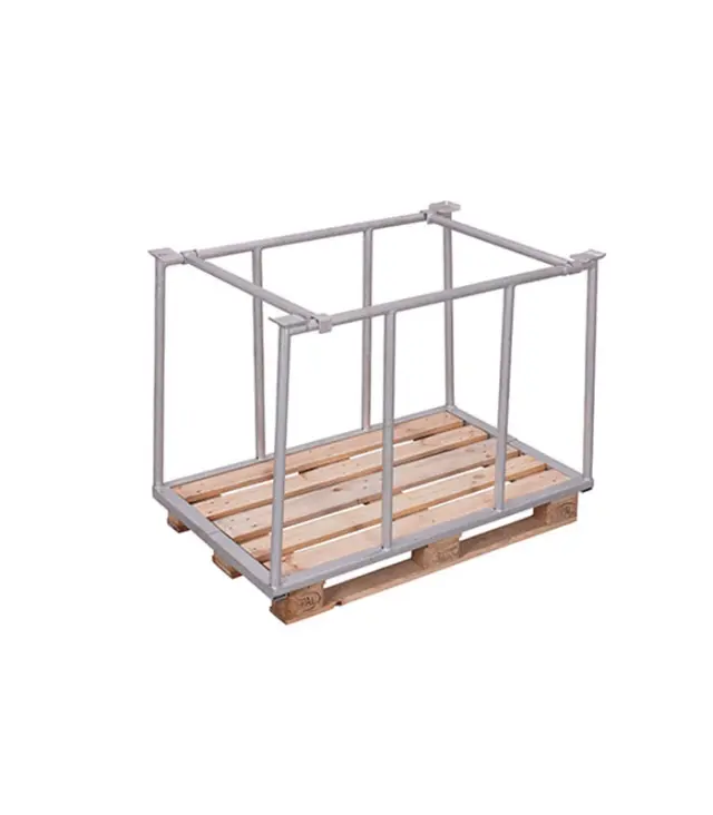 Variofit vpa-100.014 Παλετοκιβώτιο Συναρμολογούμενο Γαλβανιζέ Τύπου 75 για Φορτίο Βάρους ως 500kg