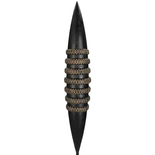 Διακοσμητικό Tribal Μαύρο Polyresin 10x10x55cm 2