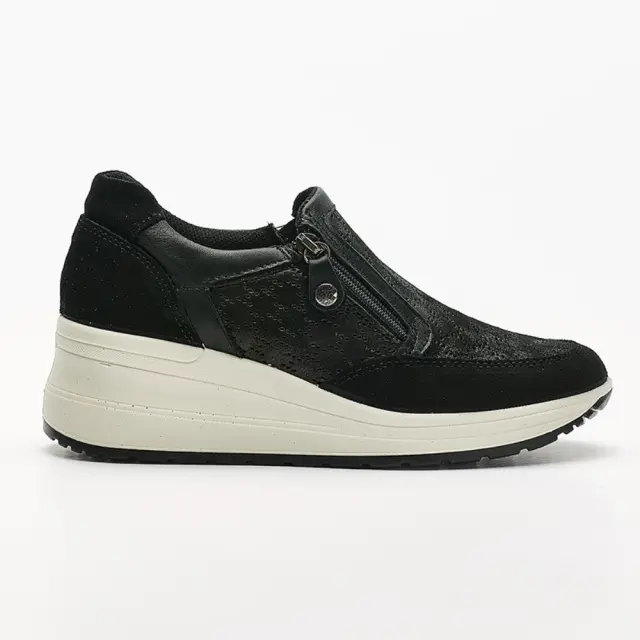 Imac Sneakers Γυναικείο δέρμα/δέρμα Nubuck Μαύρο IMA/555730 NERO/PERLATA