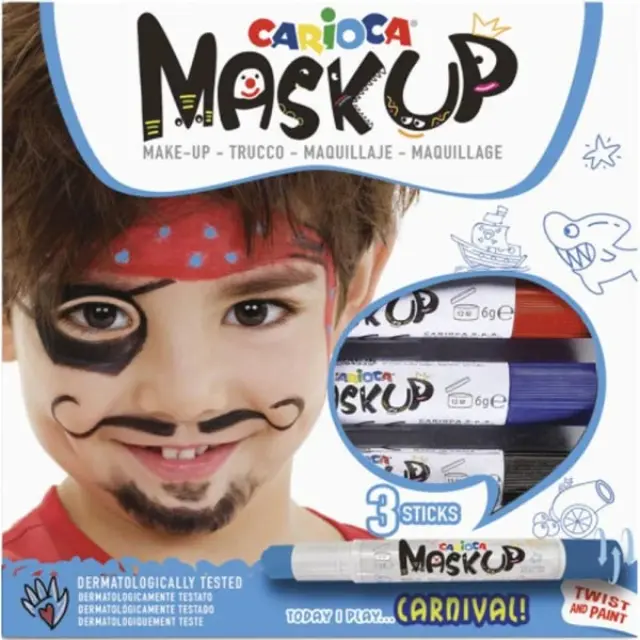 Carioca Σετ 3 Χρωματα Προσώπου Carioca Mask Up - Carnival