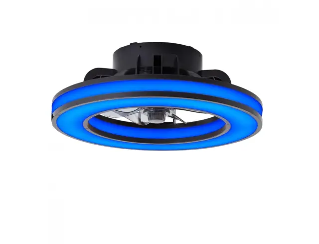 Ανεμιστήρας Οροφής Brilliant Mondello G80915/05 με φωτισμό LED RGB, τηλεχειριστήριο, διάμετρο 41.5cm και ισχύ 26W - Μαύρο 3
