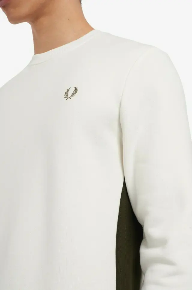 FRED PERRY CREW NECK SWEATSHIRT ΑΝΔΡΙΚΟ ΦΟΥΤΕΡ - 129/WHITE WHITE 2