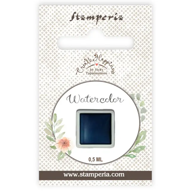 Παστίλια ακουαρέλας 0,5ml Stamperia, Navy Blue 2