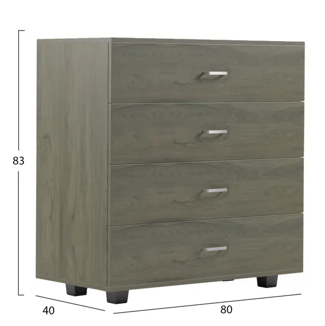 ΣΥΡΤΑΡΙΕΡΑ ΜΕΛΑΜΙΝΗΣ ME 4 ΣΥΡΤΑΡΙΑ DARK OLIVE FB98996.05 80x40x83Υεκ. 2