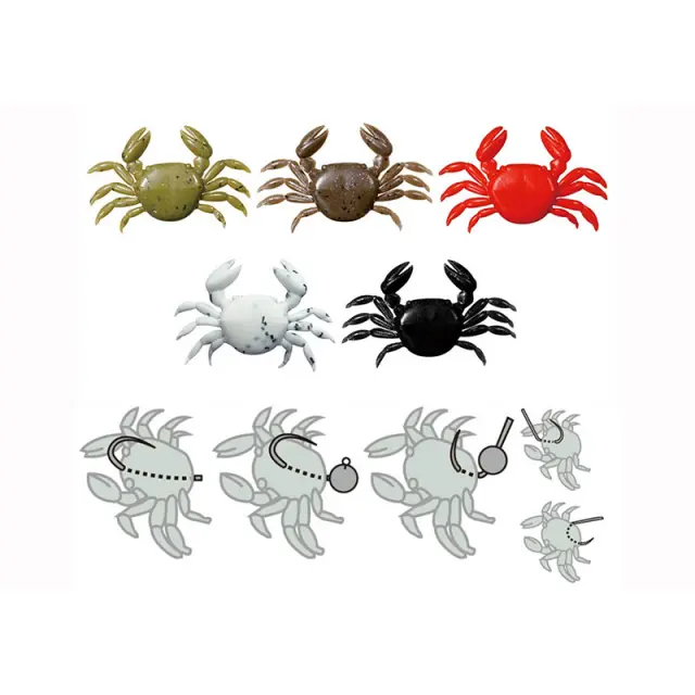 Σιλικονούχο Καβούρι Marukyu Crab Medium #0577 White 3