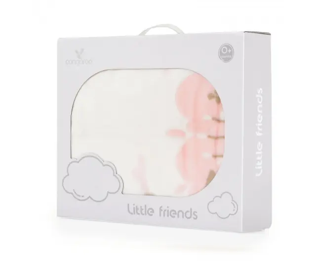 Κουβέρτα Αγκαλιάς Διπλής Όψεως Fleece/Sherpa 80x110cm Little friends Pink Cangaroo 3800146270995