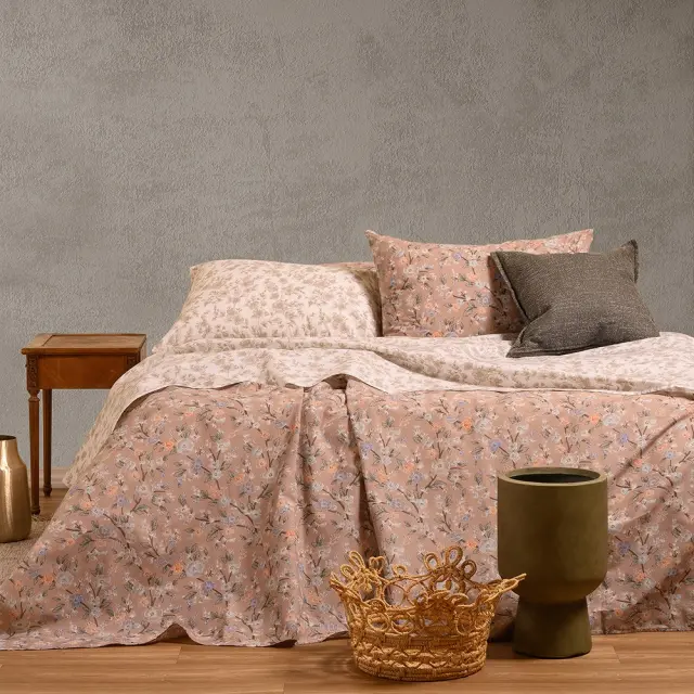 ΣΕΤ ΣΕΝΤΟΝΙΑ ΥΠΕΡΔΙΠΛΑ (Λ) AMY BEIGE ULTRA LINE (160Χ200+32) MELINEN (Με Λάστιχο) 235Χ270