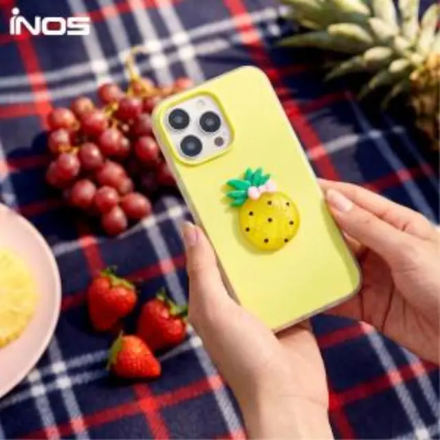 Θήκη TPU & PC inos Apple iPhone 15 Fresh Pop Strawberry Φυστικί N70872 2