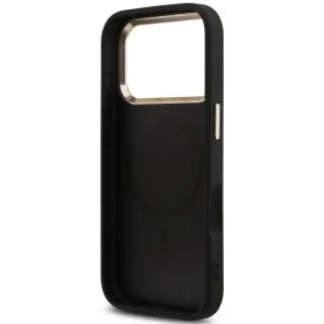Θήκη PU Guess Apple iPhone 18 Pro/ 17 Pro MagSafe Leather Diamond Triangle 4G Μαύρο N71750 3