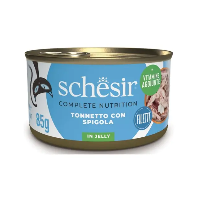 SCHESIR in jelly Tuna with sea bass - wet cat food - 85 g