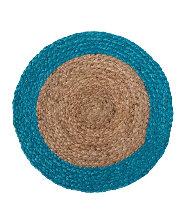 Σουπλά γιούτα (38cm) natural/turquise - -
