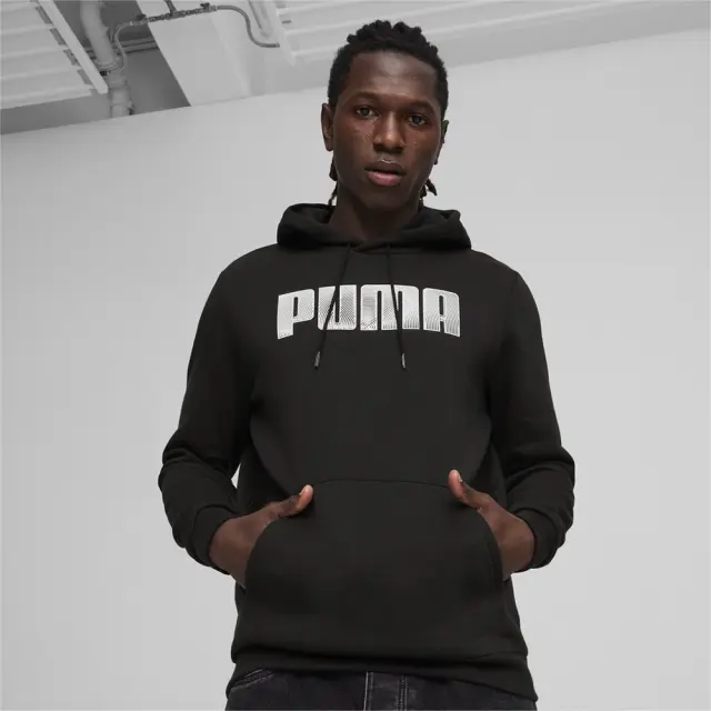 Puma Mass Style Hoodie Fleece (680193-01) - Μαύρο