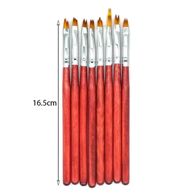 Σετ πινέλα νυχιών 8τμχ - Nail brushes 8 pcs 3645