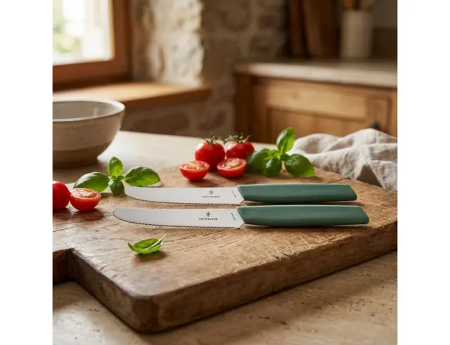 Σετ Μαχαίρια Γενικής Χρήσης Victorinox Swiss Modern με μήκος λεπίδας 11cm - Green - 2 τεμάχια6.9006.11W43B