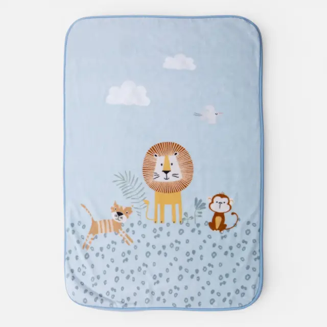 Κουβέρτα Βρεφική Κούνιας Wild Company 100x140 Nef Nef Homeware, 100% ΠΟΛΥΕΣΤΕΡΑΣ - BLUE (040924)