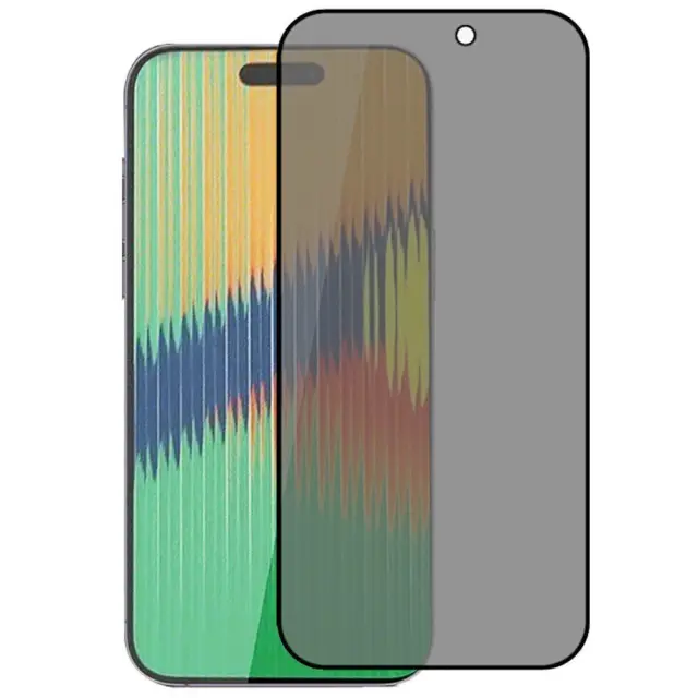 Privacy Full Cover Tempered Glass για iPhone 15/15 Pro/16 - Black OEM