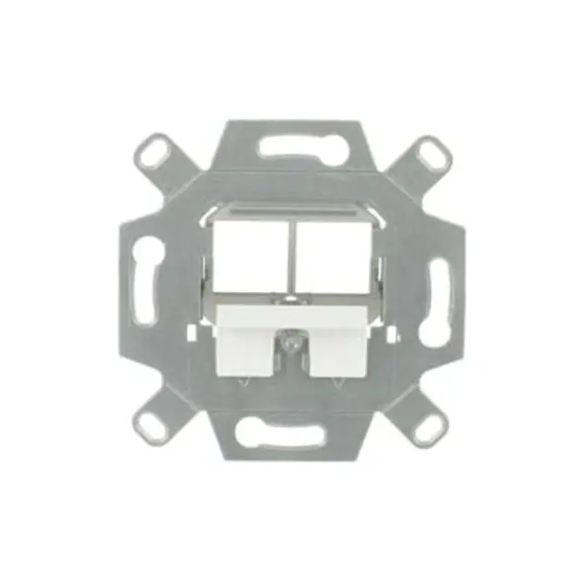Flush Mounted Inserts Keystone 2gang silver 0219/14-500